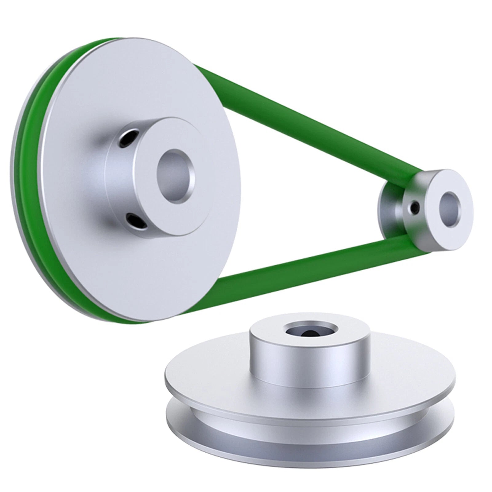 V Grooved Pulley PU Round Belt Pulleys Aluminum For 6mm Width Belt OD 20mm-100mm