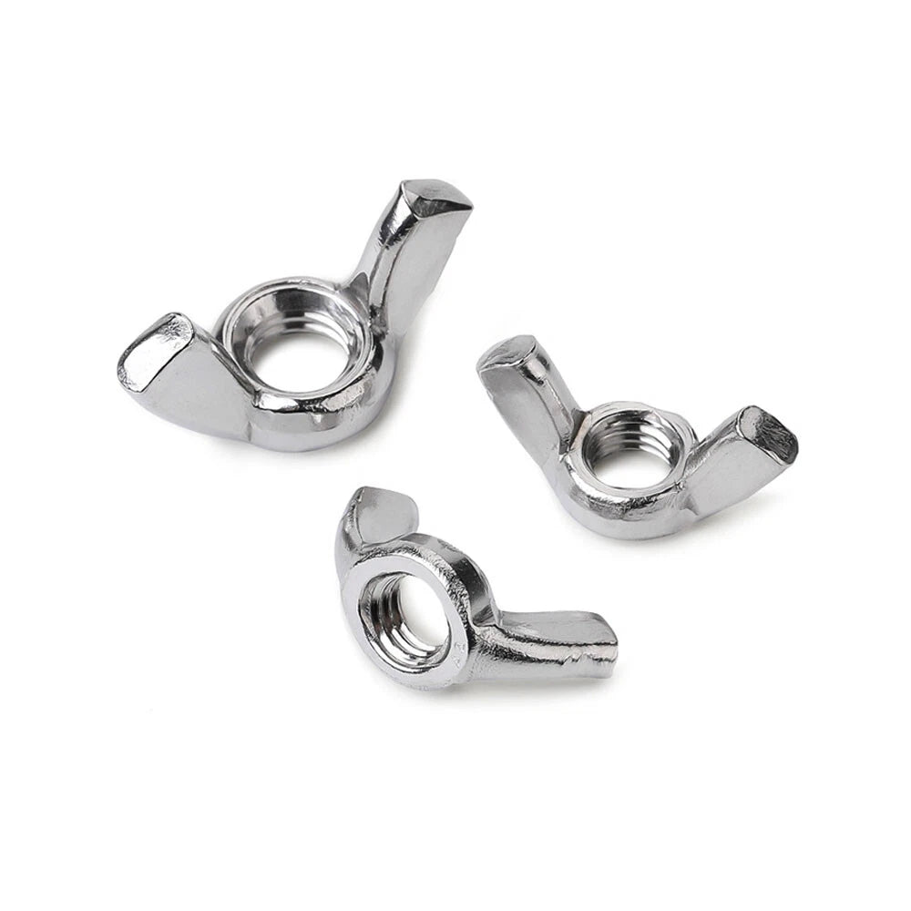 M4-M12 Wing Nuts Butterfly Nut To Fit Bolts Screws 201 Stainless Steel DIN 315