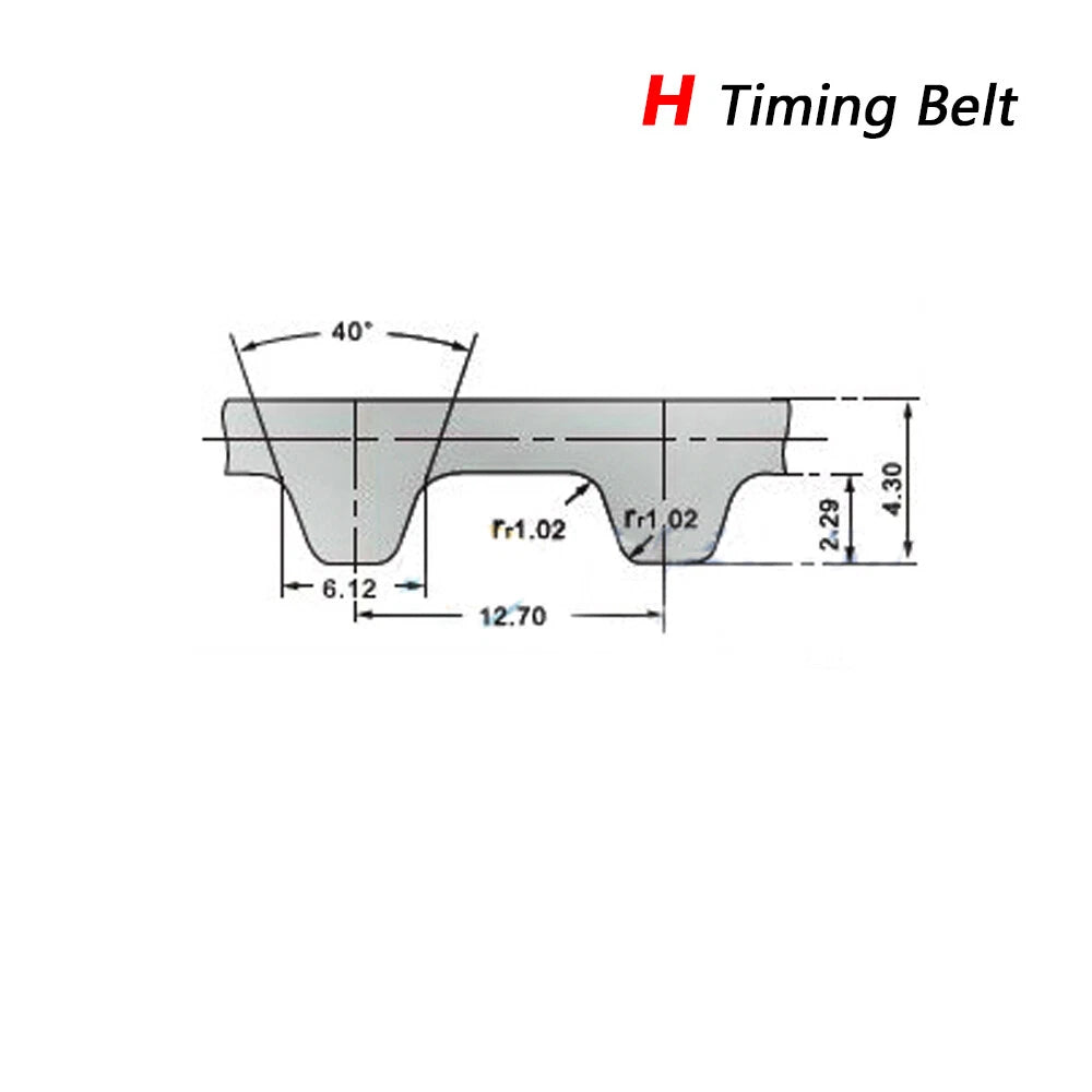 H Timing Belt 25mm Wide | 12.7mm Pitch Closed Loop Drive Belt for CNC & Industrial