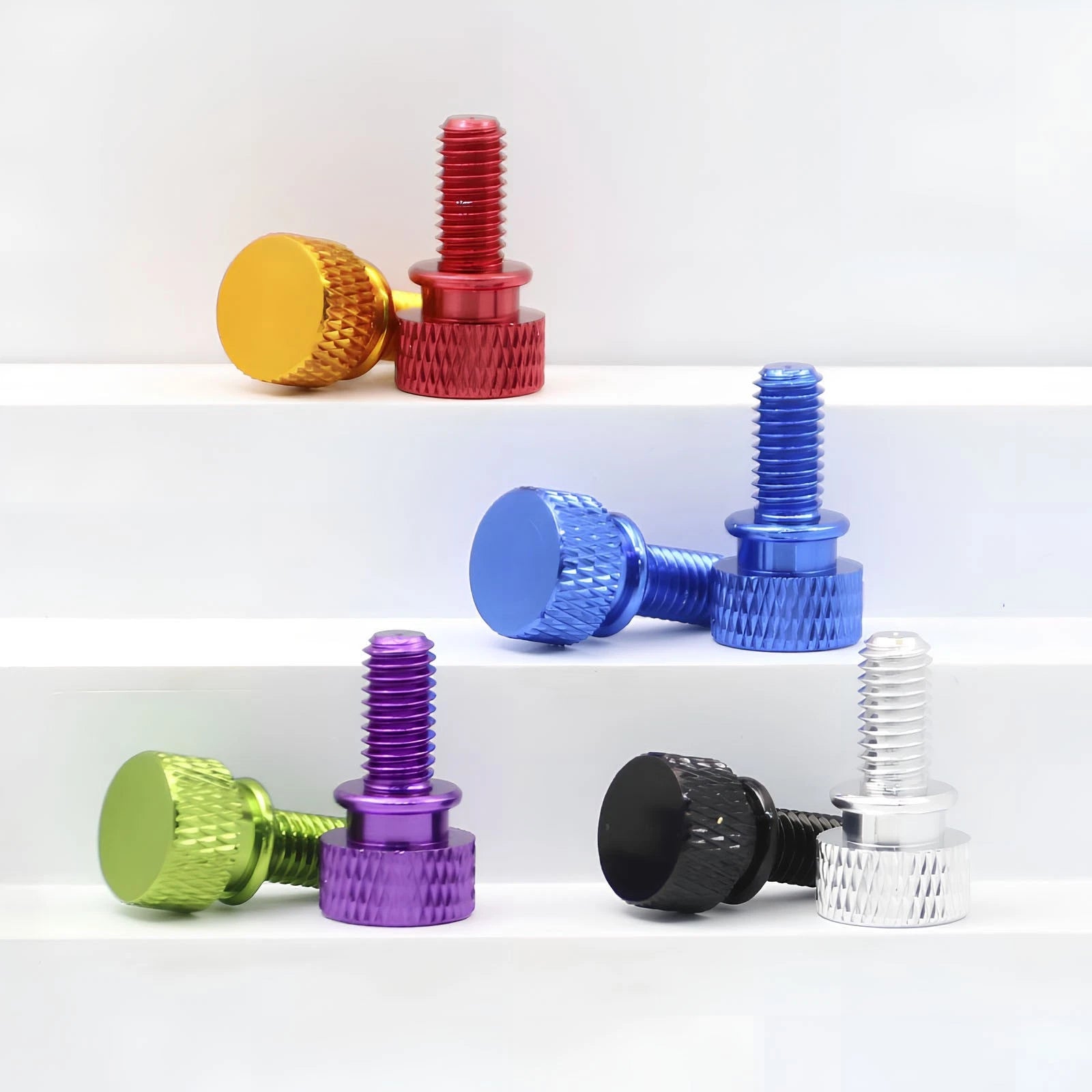 M3 M4 Anodized Aluminum Thumb Screws — Knurled Head Hand Bolts for PC Case, Fishing Rigs & DIY Projects