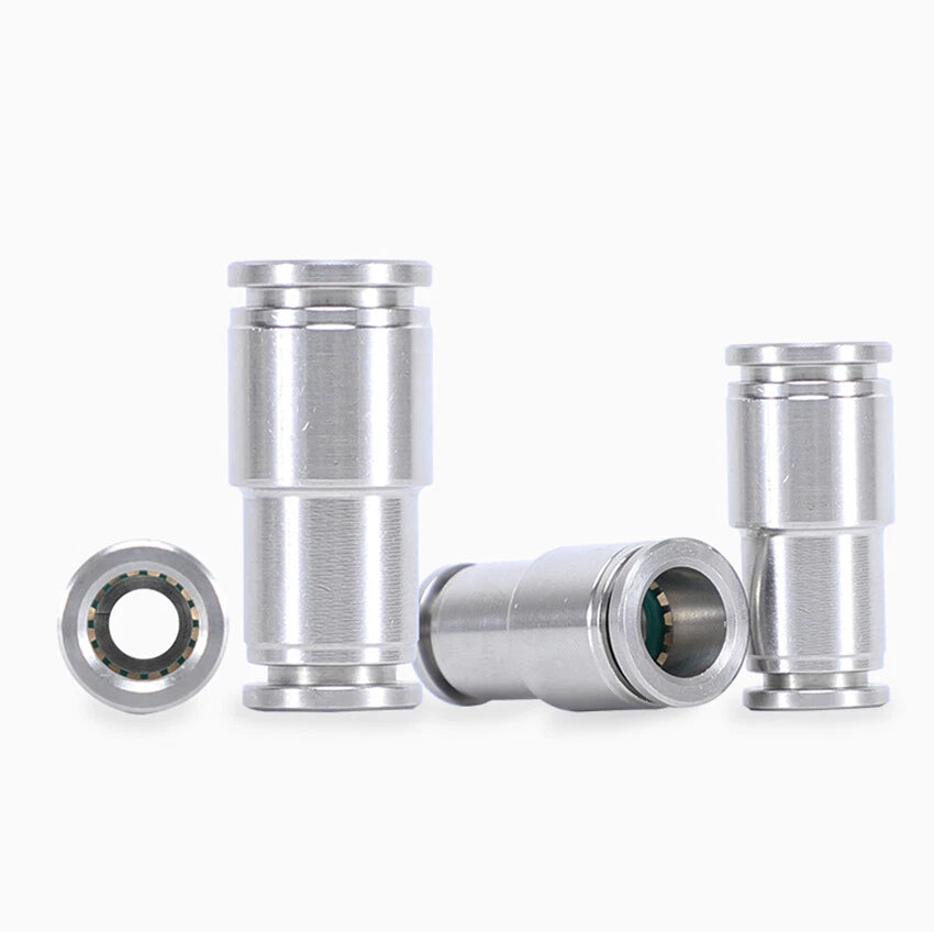 Stainless Steel Straight Reducing Push-to-Connect Fitting — Pneumatic Tube Adapter