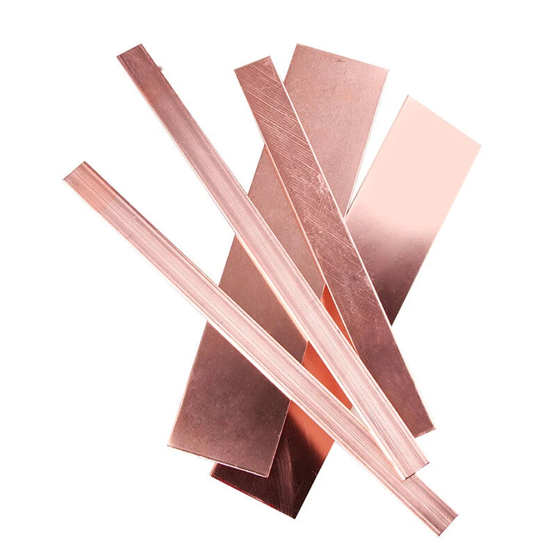 T2 Copper Flat Bar Pure Cu Electrical Copper Bus Bar Strip Metal Sheet 500mm
