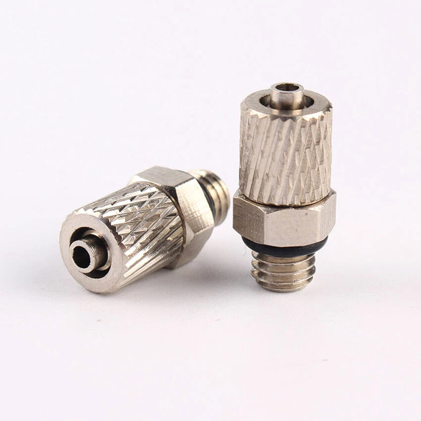 Pneumatic Straight Hose Fitting — Male Thread Push-In Connector (3mm–6mm OD)