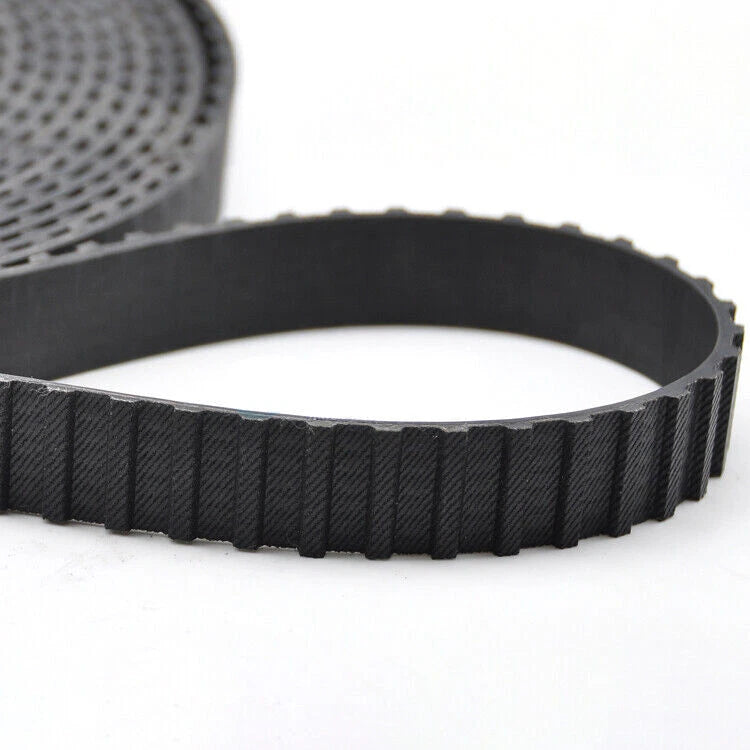 Open-End Rubber Timing Belt — 2GT S2M 3M S3M 5M S5M 8M S8M MXL XL L | Black, Cut-to-Length