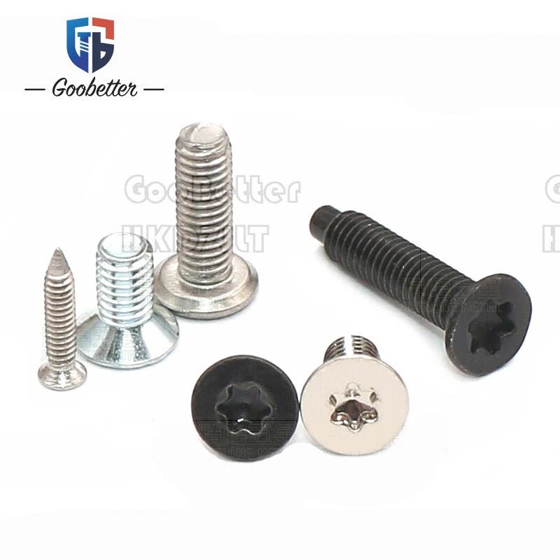M3 Torx Flat Head Countersunk Machine Screws — Carbon Steel & Stainless Steel, Multi - Finish - HomeDIYer