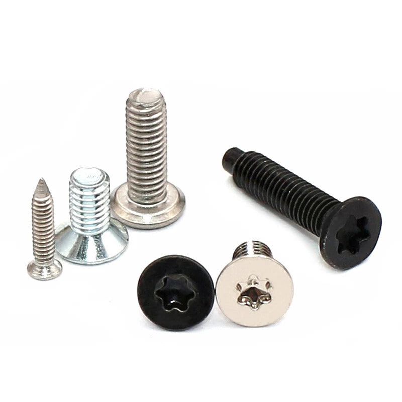 Torx Flat Head Machine Screws M1.6 M2 M2.5 M3 — T5 to T15, Multiple Finishes