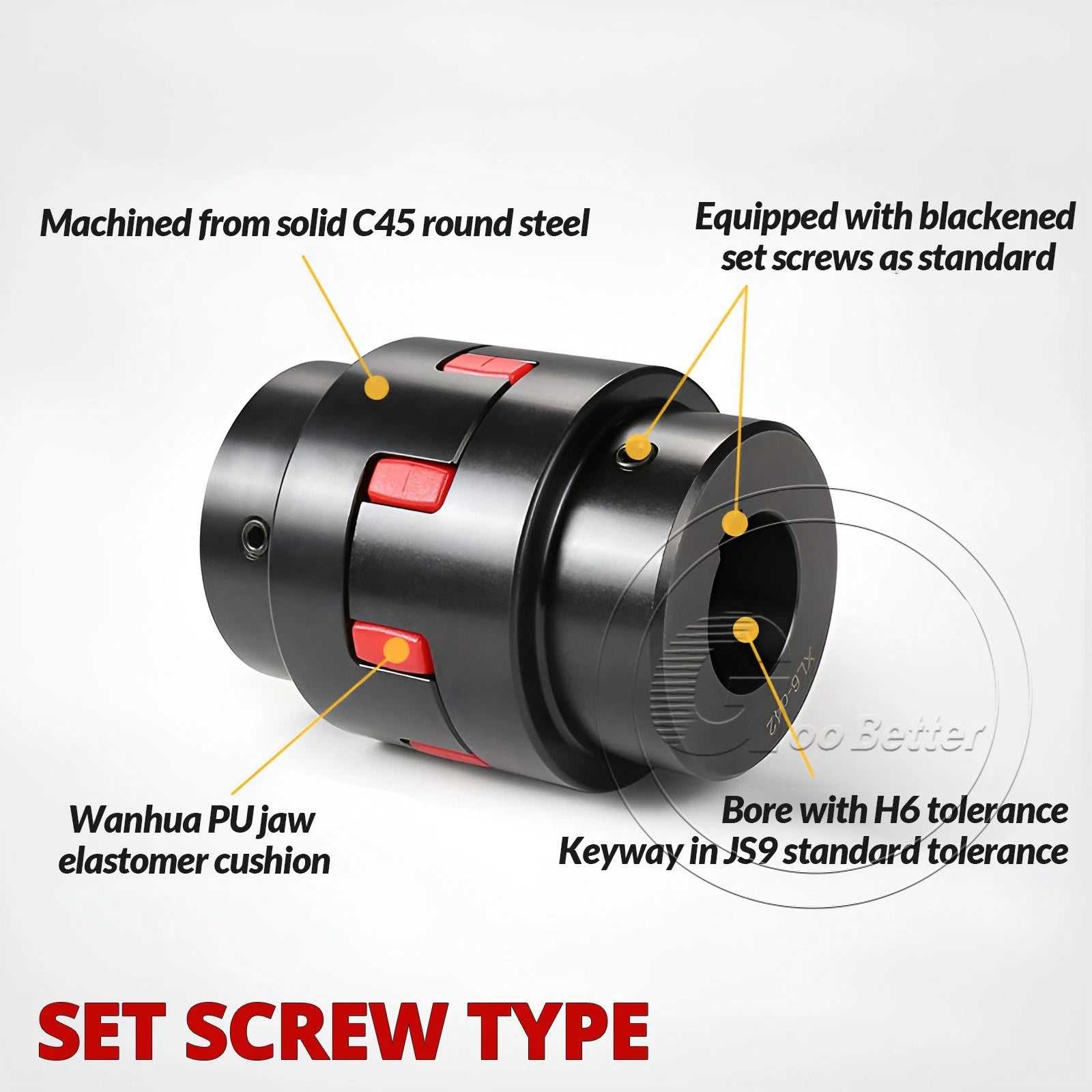 Shaft Coupling Flexible Steel Plum Spider Jaw Coupler Stepper Motor Connector