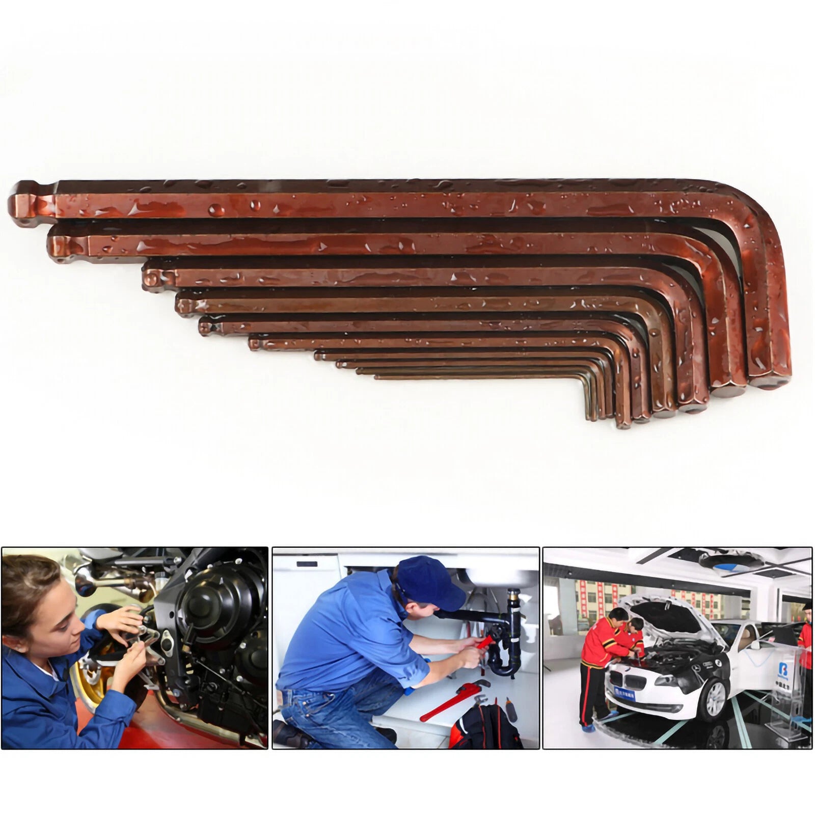 Allen Ball End Hex Key Wrench 1.5mm 2mm 2.5mm 3mm 4mm 5mm 6mm 8mm 10mm 12mm 14mm