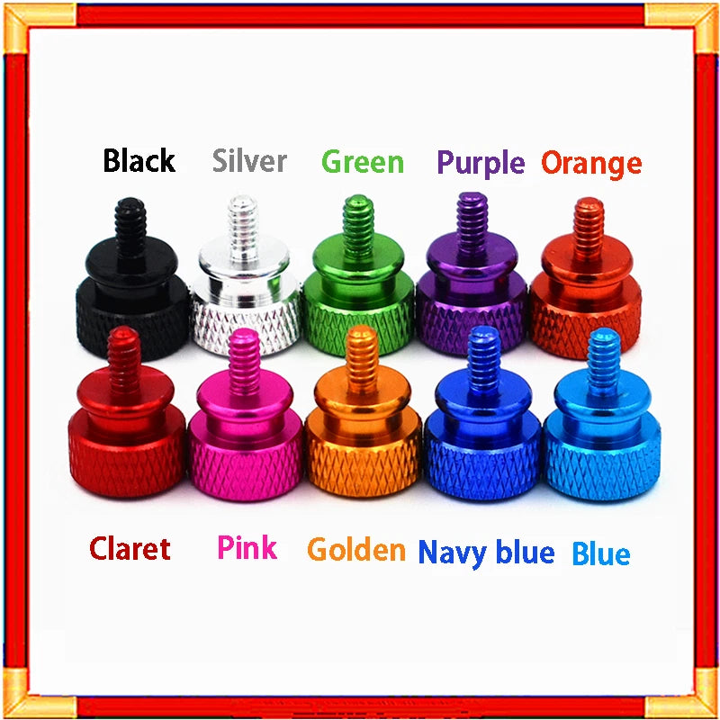 M3.5 Knurled Thumb Screws — Hand Tighten PC Graphics Card Screws, 10 Colors, 5 Lengths
