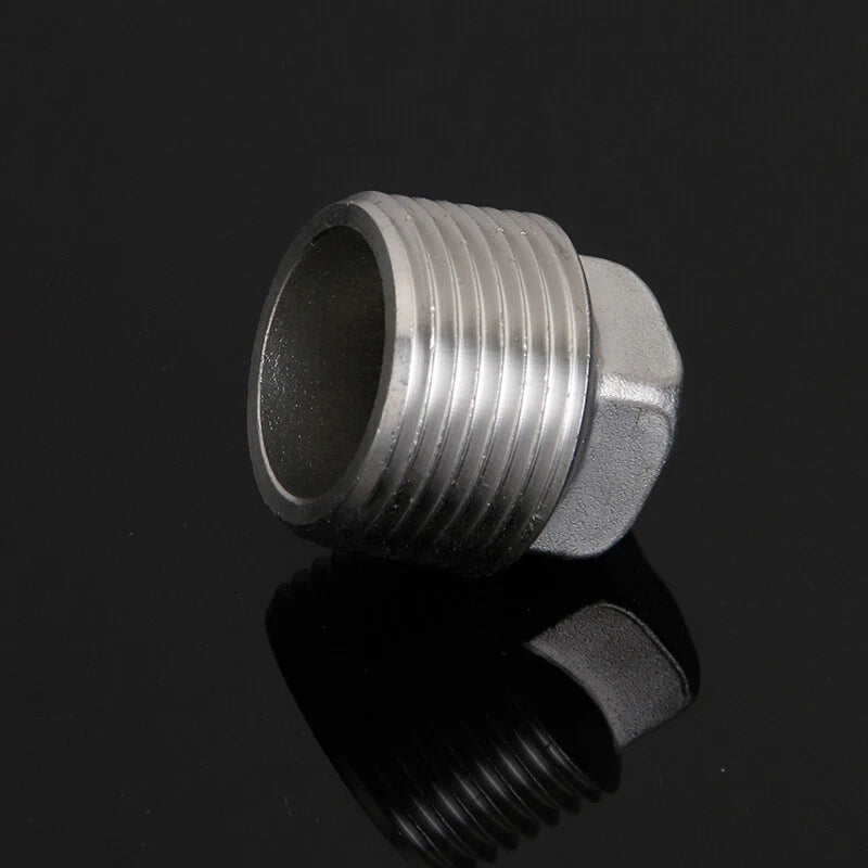 304 Stainless Steel BSP Blanking End Cap Pipe Fittings — Male & Female 1/4" to 1-1/2"
