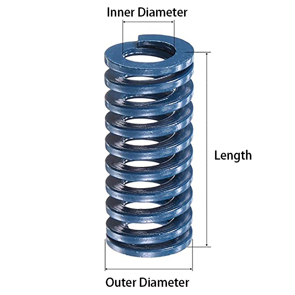 Red OD 8mm-50mm Compression Spring Heavy Duty Stiff Heavy Load Die Springs