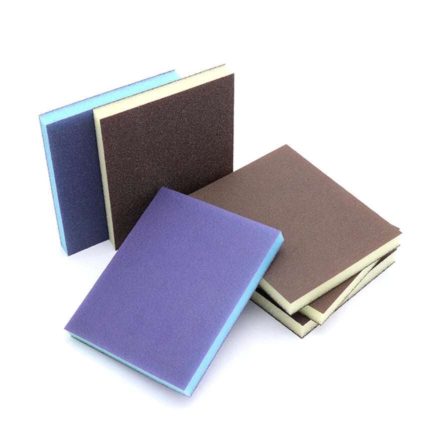 Flexible Double‑Sided Sanding Sponge Pads — P80 to P280 Grit Wet & Dry Foam Block for Contoured Surfaces