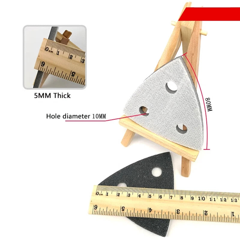 80*80*80mm Triangular Sponge Sandpaper Wet & dry Sanding Paper 300 -3000 grit