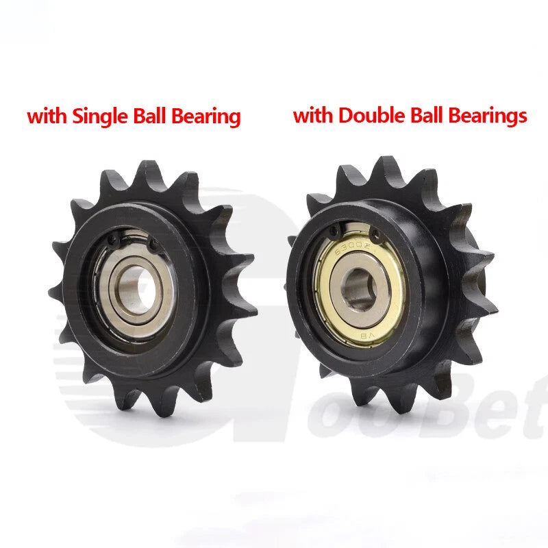 1/2" Pitch Steel Idler Sprocket with Ball Bearing for 08B Roller Chain Tensioner