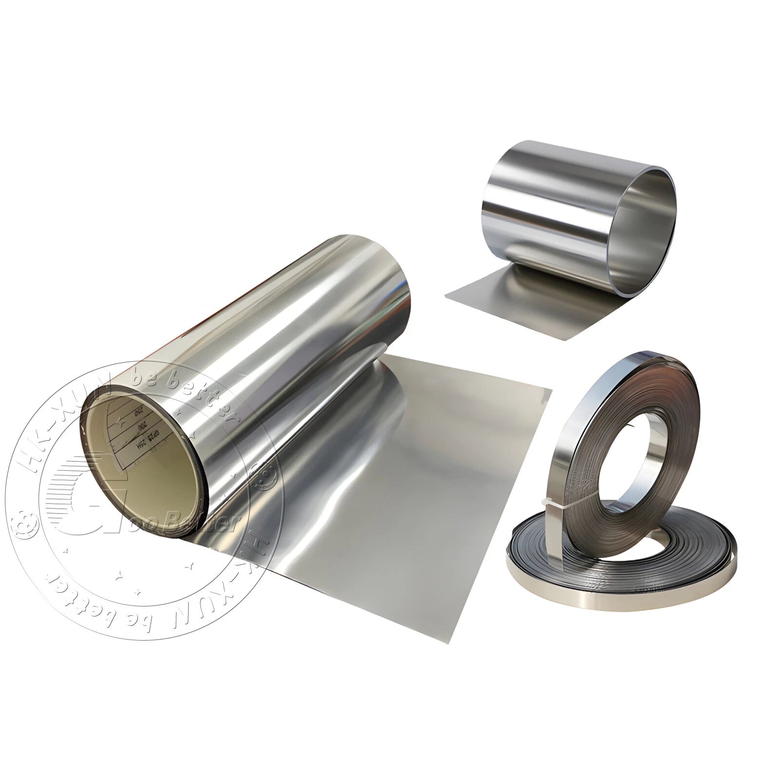 304 Stainless Steel Foil Sheet Thin Plate Band 0.01mm-1mm Metal Plate Strip Roll