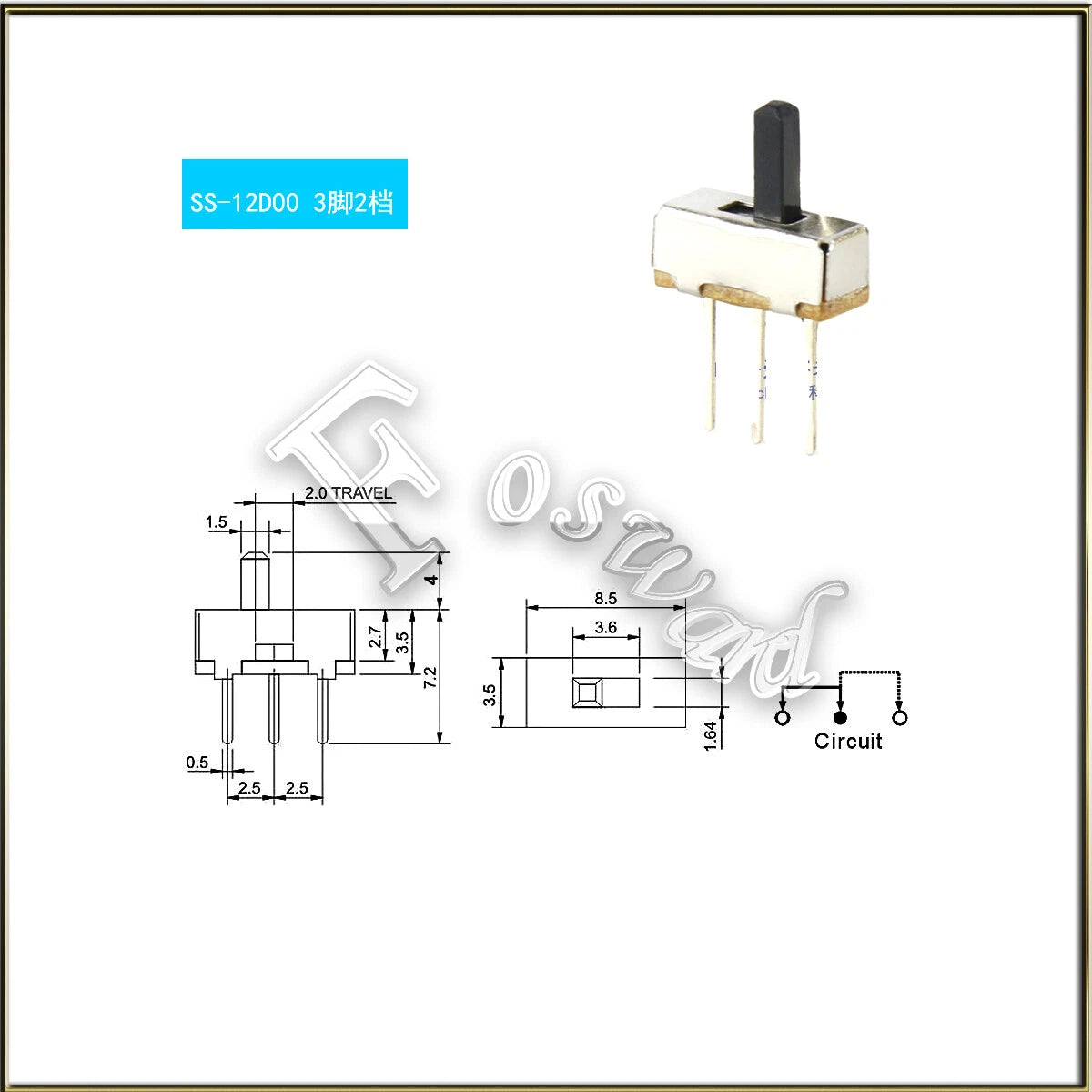 Mini Slide Switch SPDT 2/3-Position — 3/4/6 Pin PCB Micro Toggle Switch