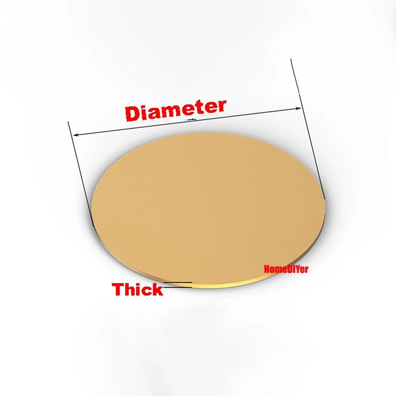 H62 Solid Brass Discs Blanks Plate Metal Round Sheets Thick 1.5-6mm Dia 10-300mm