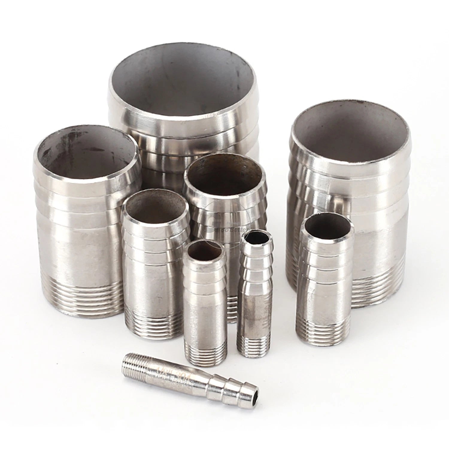 BSP1/8"-4" Male Thread Fitting x Barb Hose Tail End Connector A2 Stainless Steel