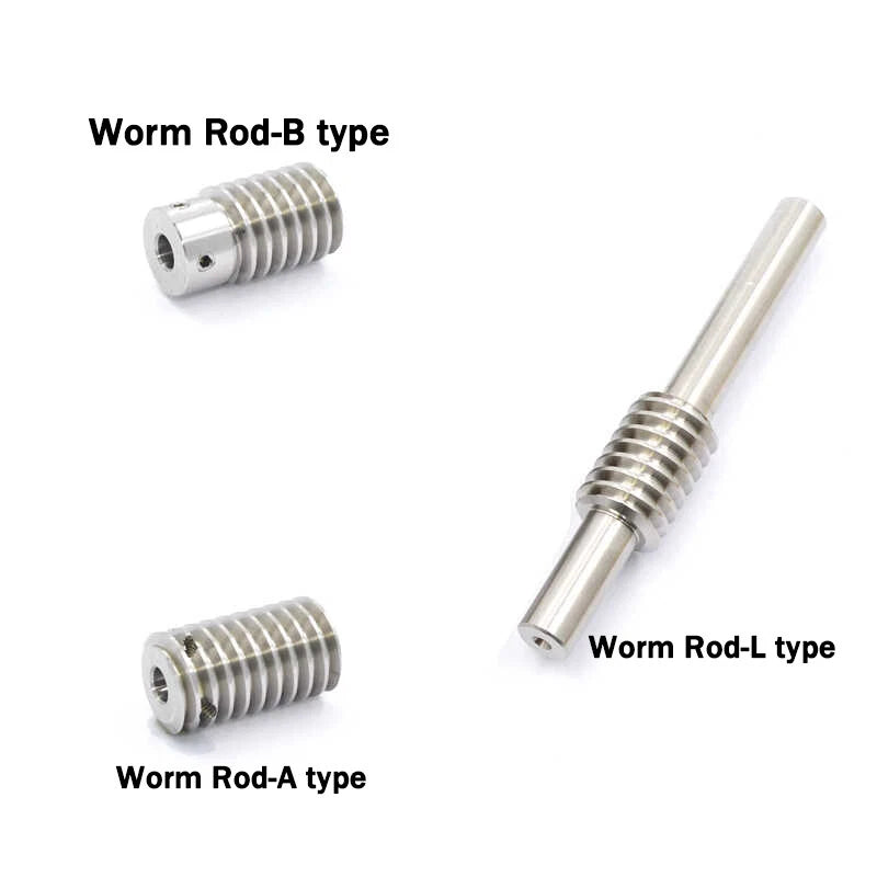1 Module Nylon Precision Worm Gears 15 - 80 Teeth Worm Gear Wheel & Worm Shaft