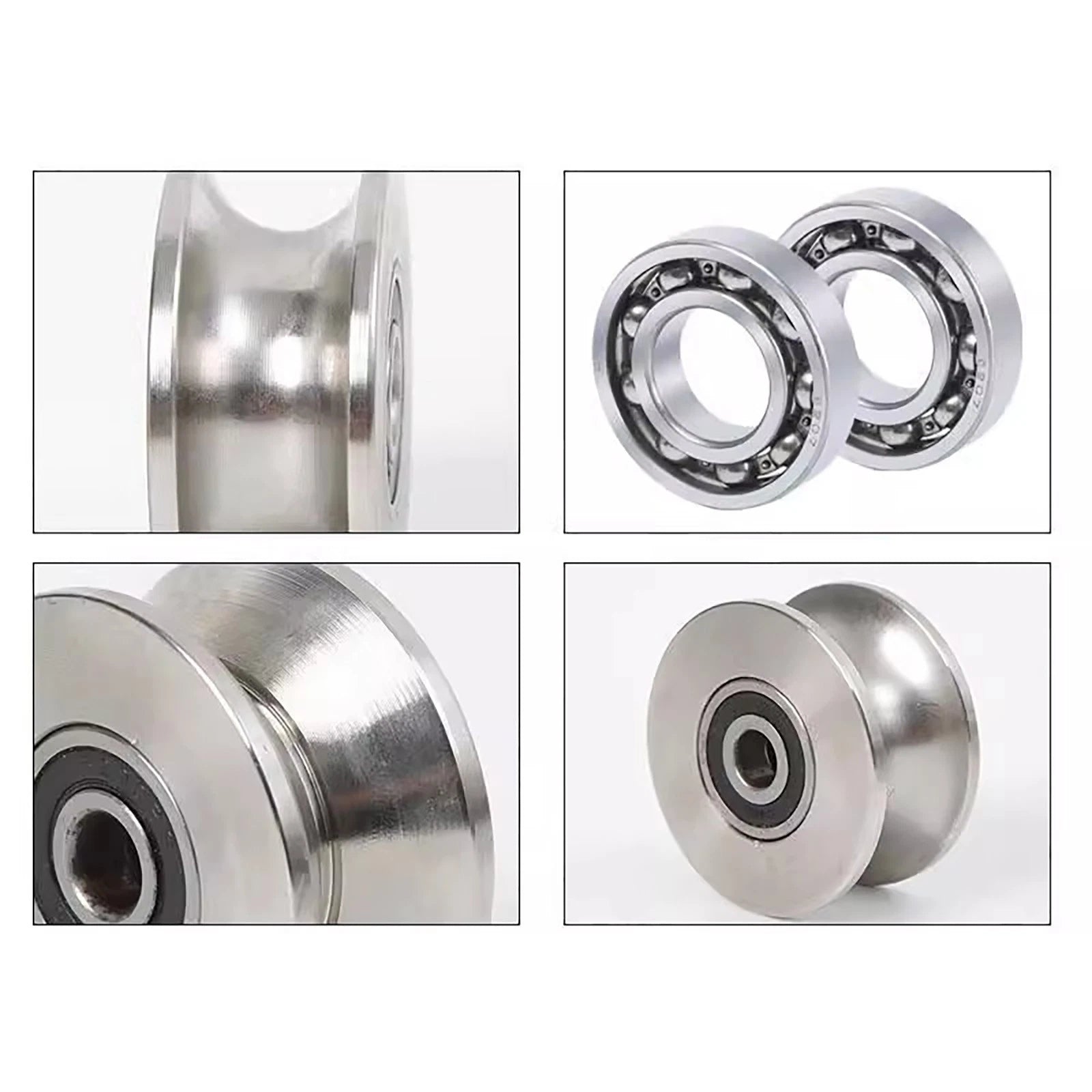 U/V/H Groove Pulley Wheel with Bearing OD 34-90mm for Rope or Wire Gym Pulley