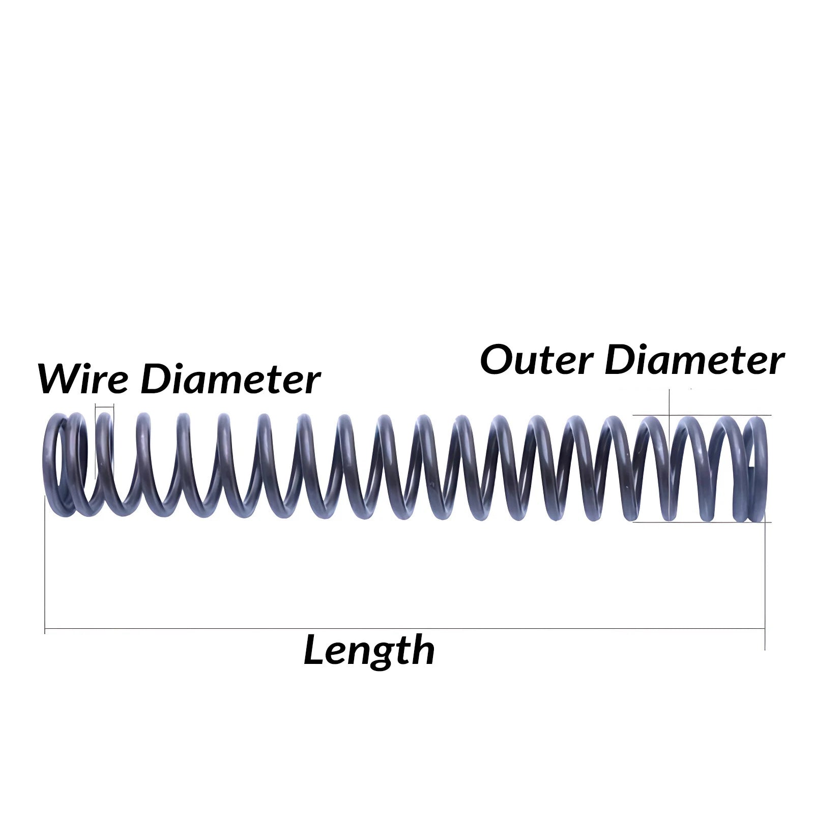 Wire Dia 0.3mm OD 16mm-40mm Small Springs Compression Spring Steel Coil Springs