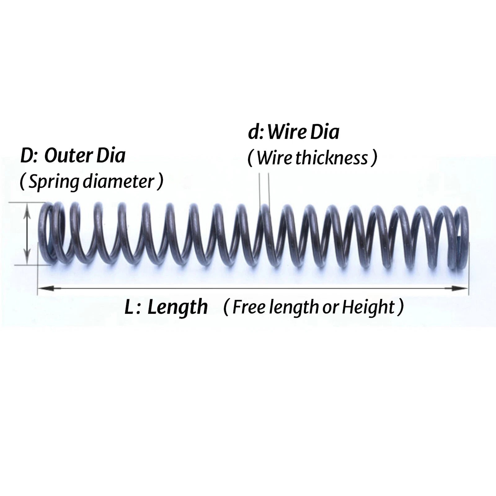 Compression Spring Pressure Big, Wire Dia 3.0mm Diameter 16-40mm Length 20-200mm