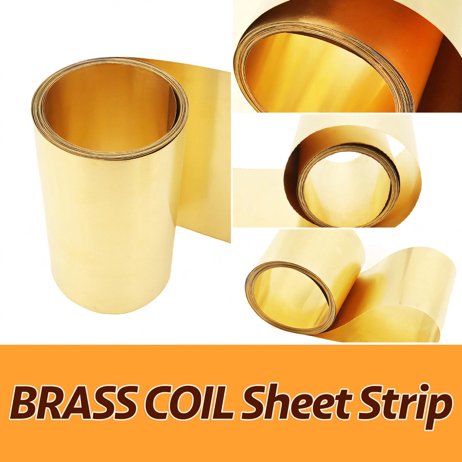 Thin Brass Sheet Roll Metal Foil Shim Plate Thick 0.01mm-0.15mm Model Making