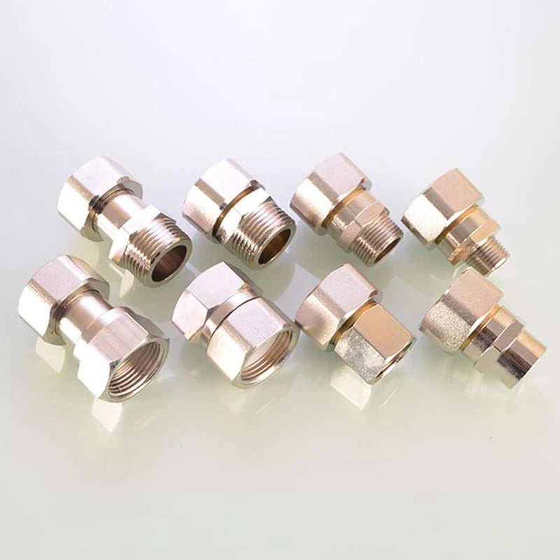 Brass Compression Fittings — Straight Coupling & Elbow Connector, 1/2" 3/4" 1" Female/Male