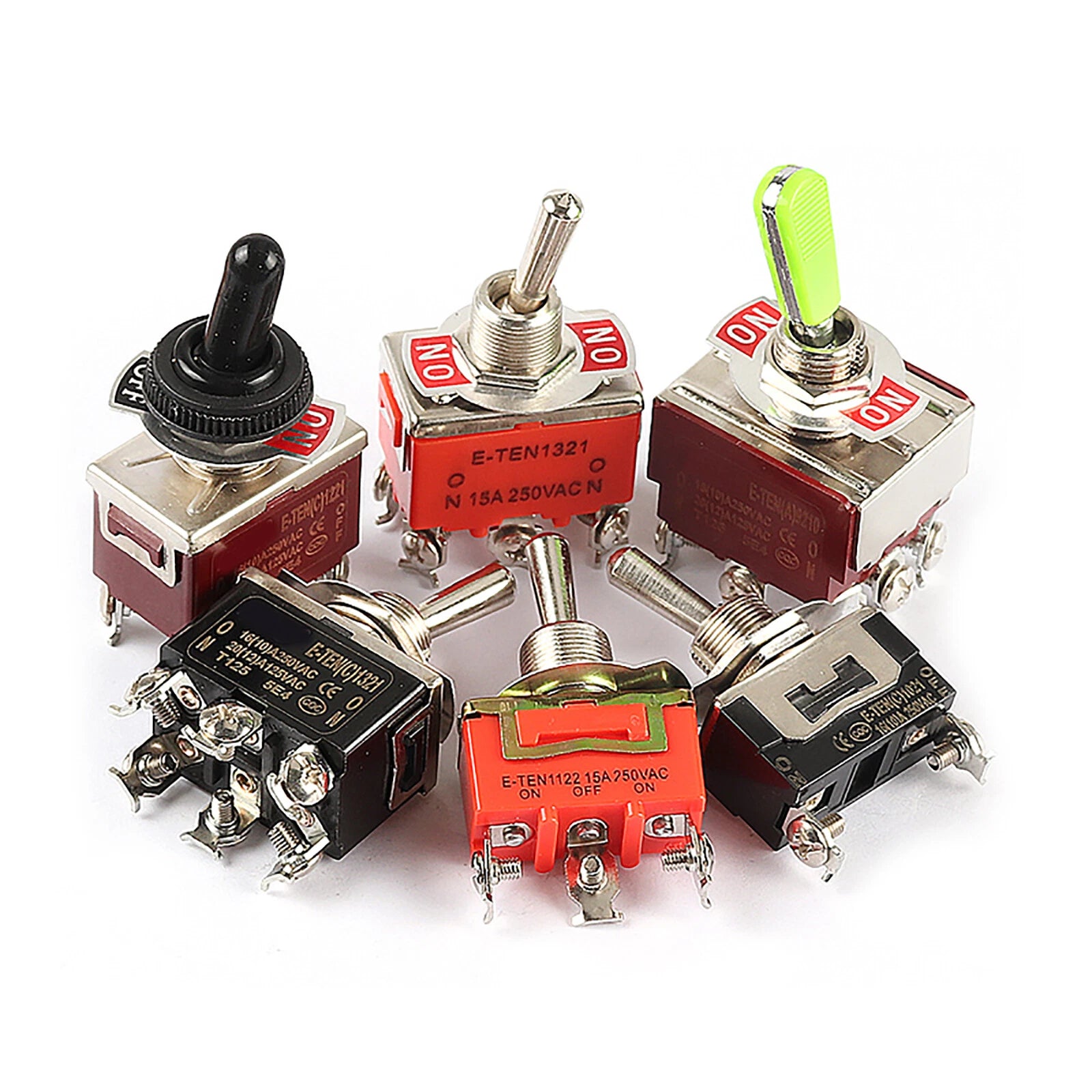 Heavy Duty Toggle Switch — 2 to 12 Position SPST/DPDT, 15A–25A, ON-OFF & ON-OFF-ON