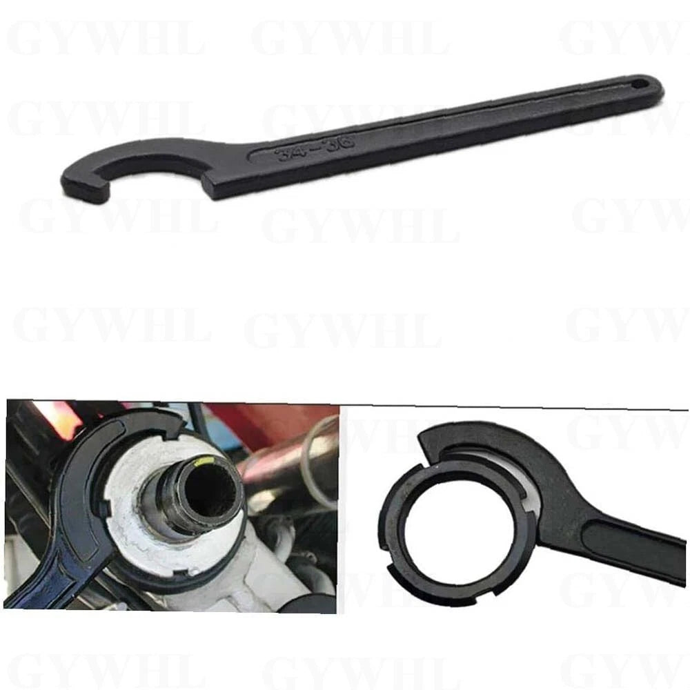 Carbon Steel Crescent Hook Head Round Nut Spanner C Shape Wrench Tool Hand Tool