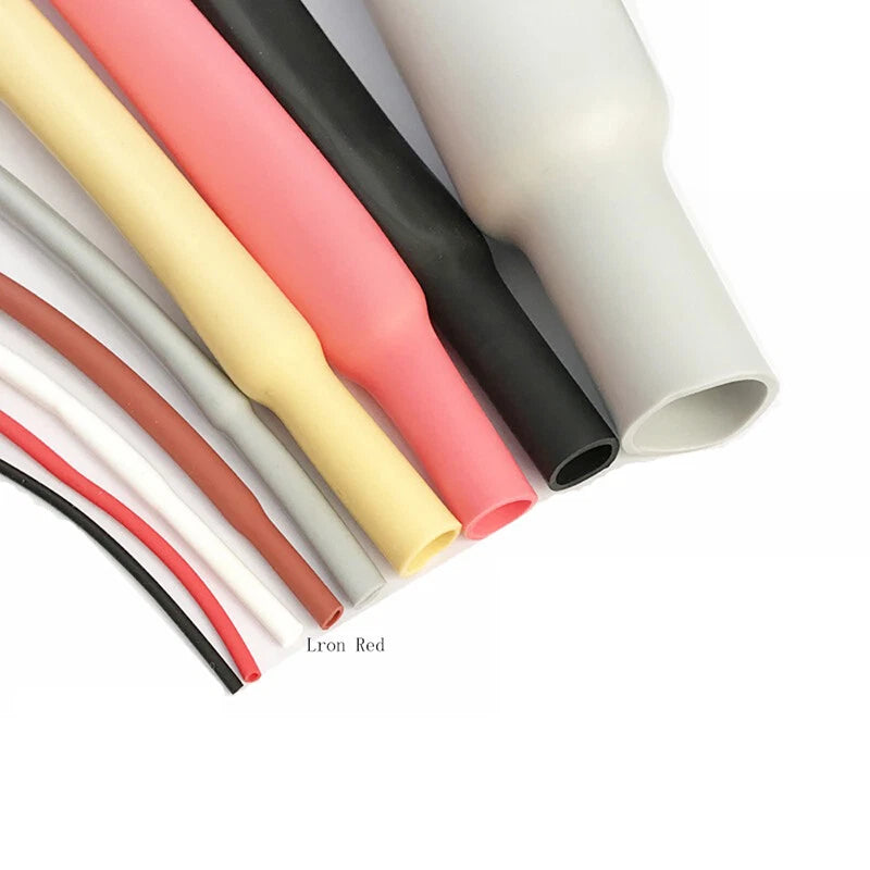 Black Silicone Rubber Heat Shrink Tubing — φ0.8mm to φ55mm, 1m–50m