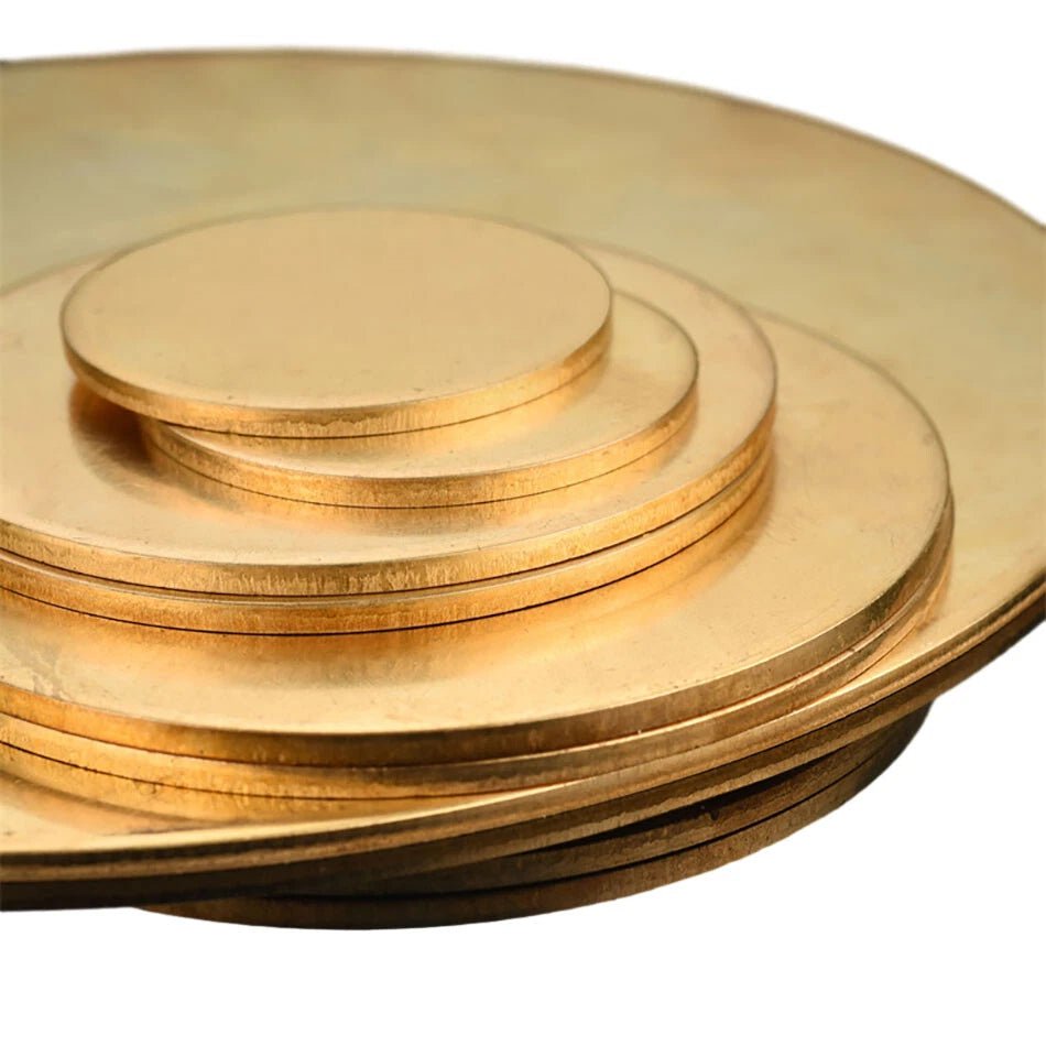 H62 Ø20/30/50/80/100mm - 200mm Thick Brass Discs Round Plate Round Brass Sheets - HomeDIYer