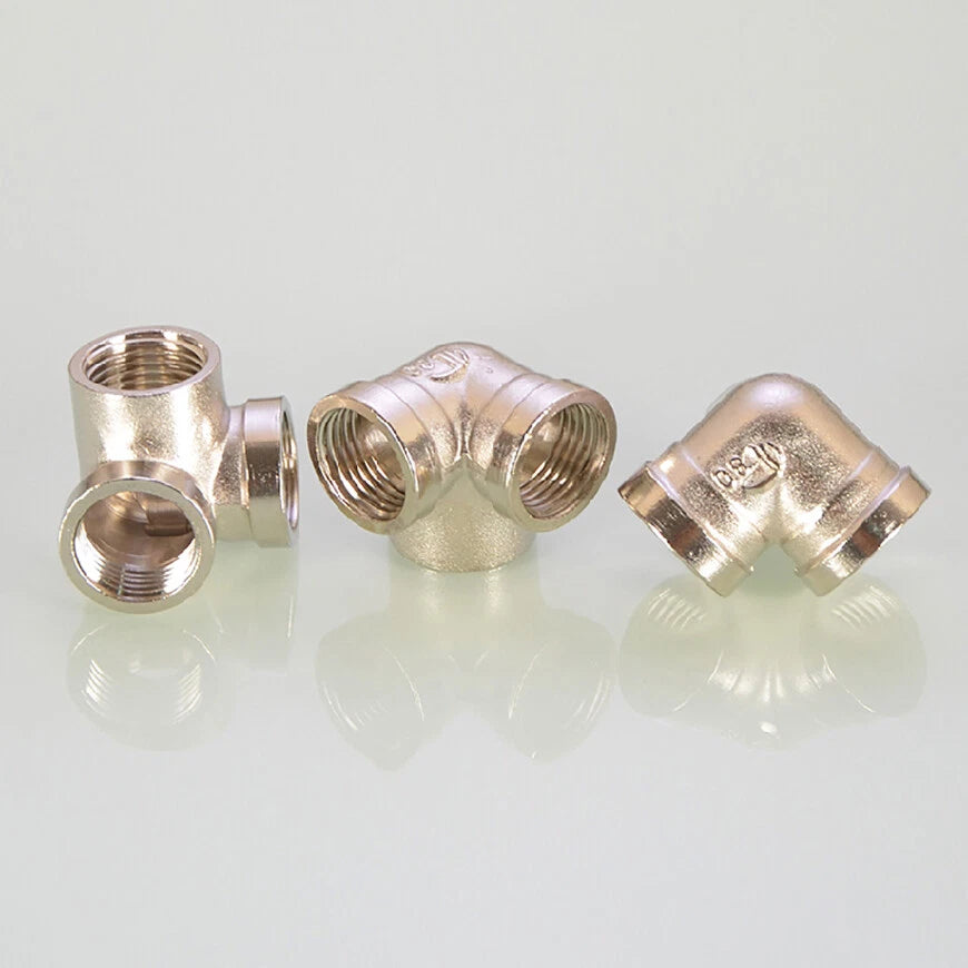 BSP 1/2" Brass Pipe Fittings – Tee, Elbow, Cross & Y-Connector