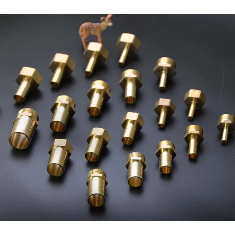 BSP Hose Barb Fittings — 1/2" & 3/4" Male or Female Thread × 6–25mm Barb (2-Pack)