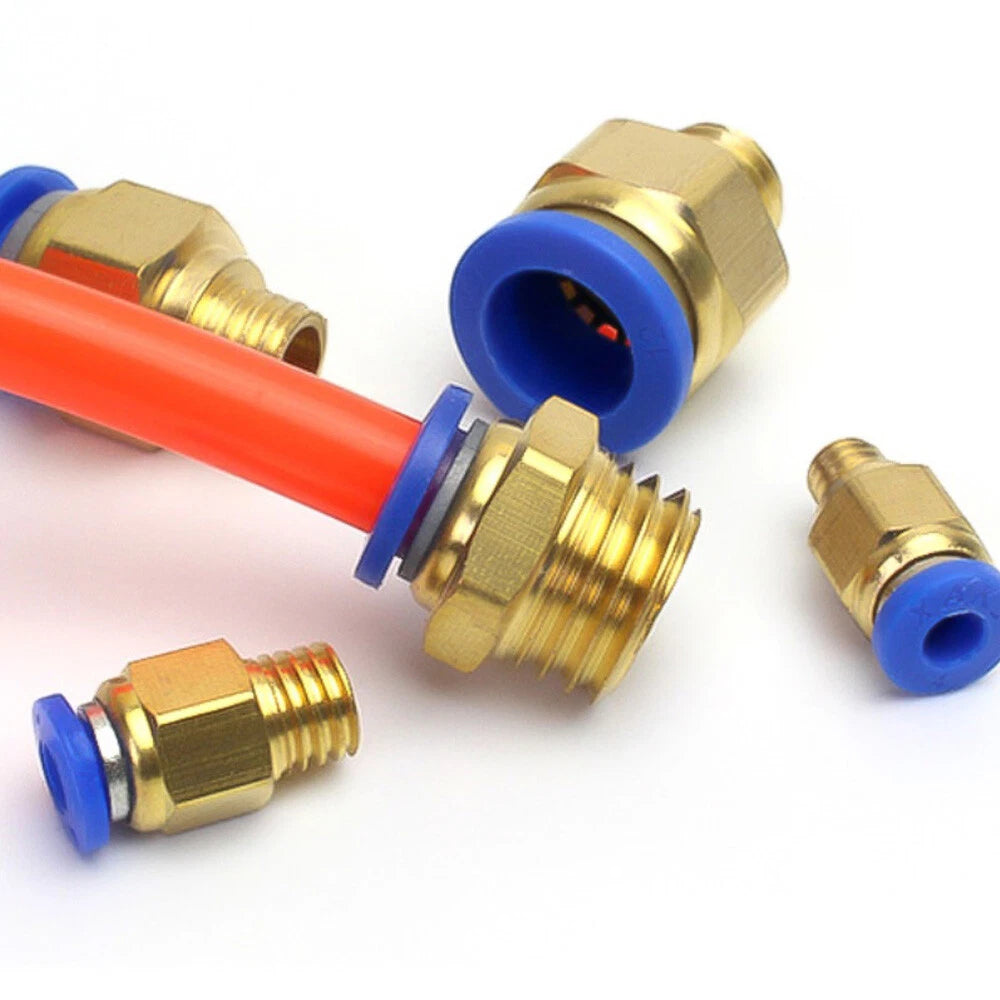 Pneumatic Straight Male Stud Push-to-Connect Fitting | PC4–PC12 × M5–M16