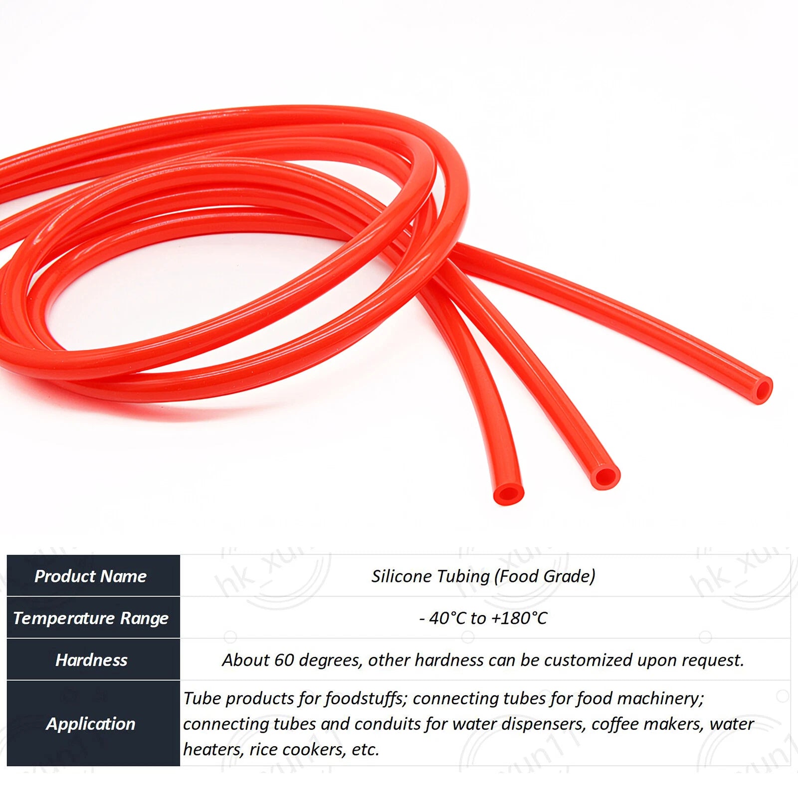Food Grade Red Silicone Rubber Tube Hose Pipe | ID 0.5mm–25mm