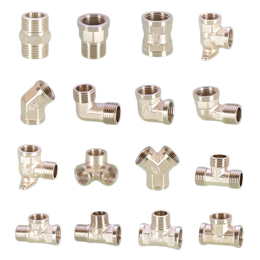 BSP 1/2" Brass Pipe Fittings — Adapters, Elbows, Tees & Connectors