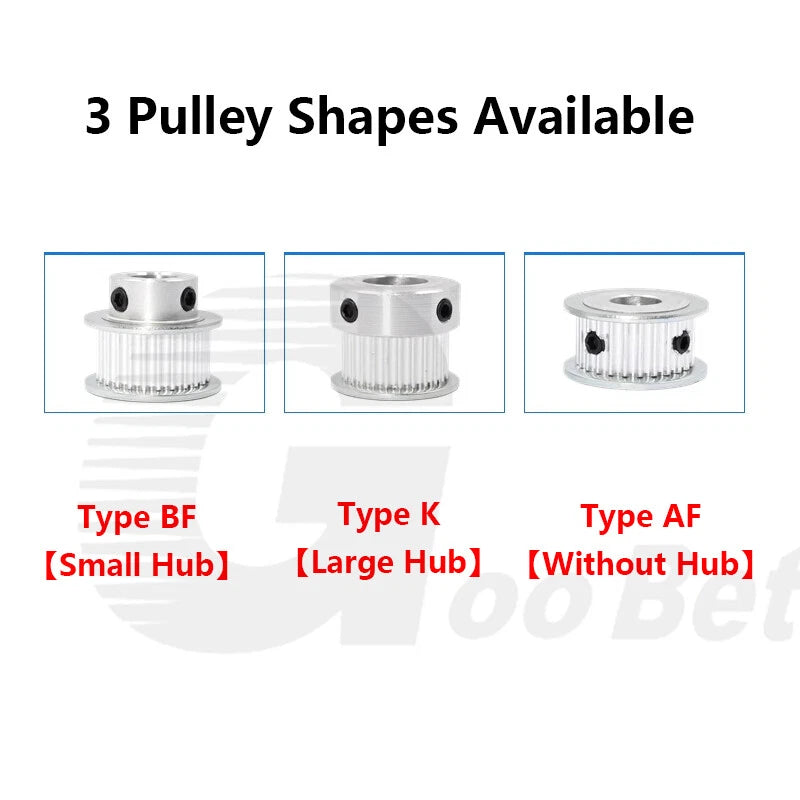 3M 10mm Timing Belt Drive Pulley 3mm Pitch 15 - 50 Tooth Without Hub 4-20mm Bore