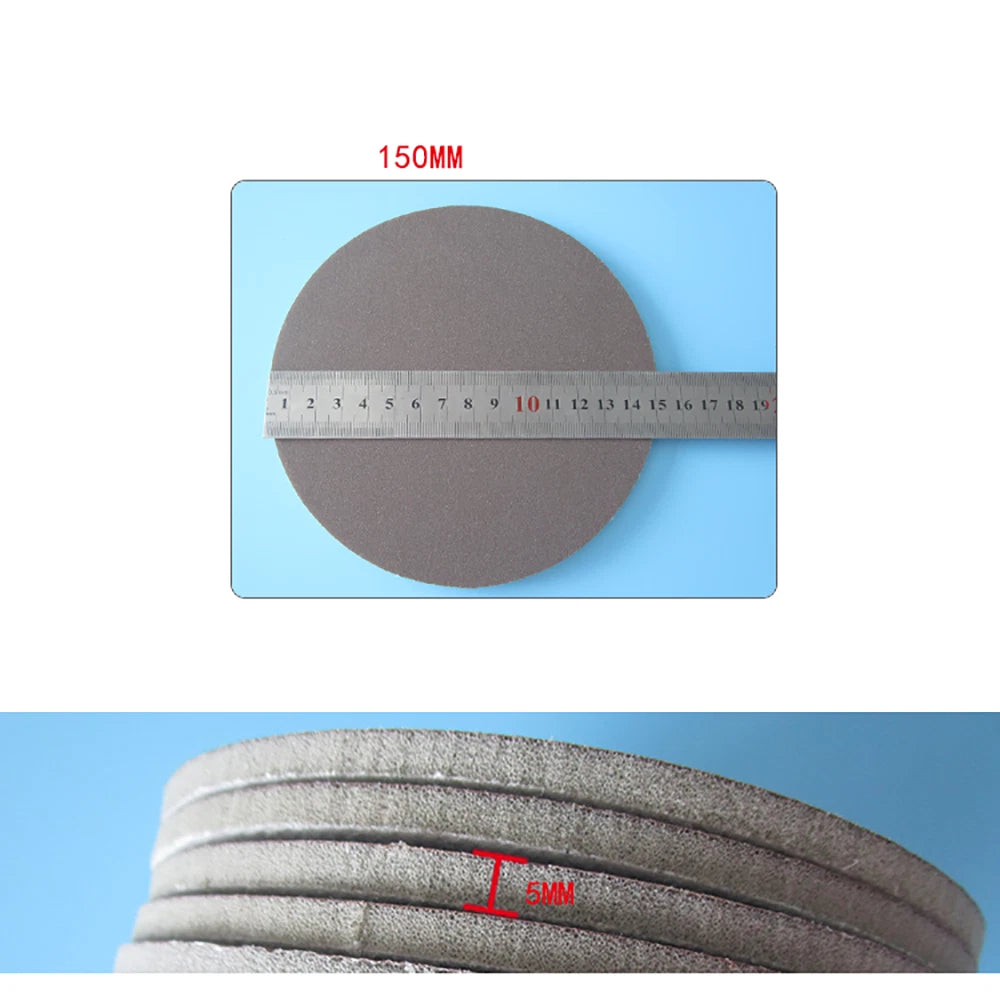 6"(150mm)Hook Loop Sponge Sandpaper Wet and Dry Red Sanding Discs 300-2000 Grit