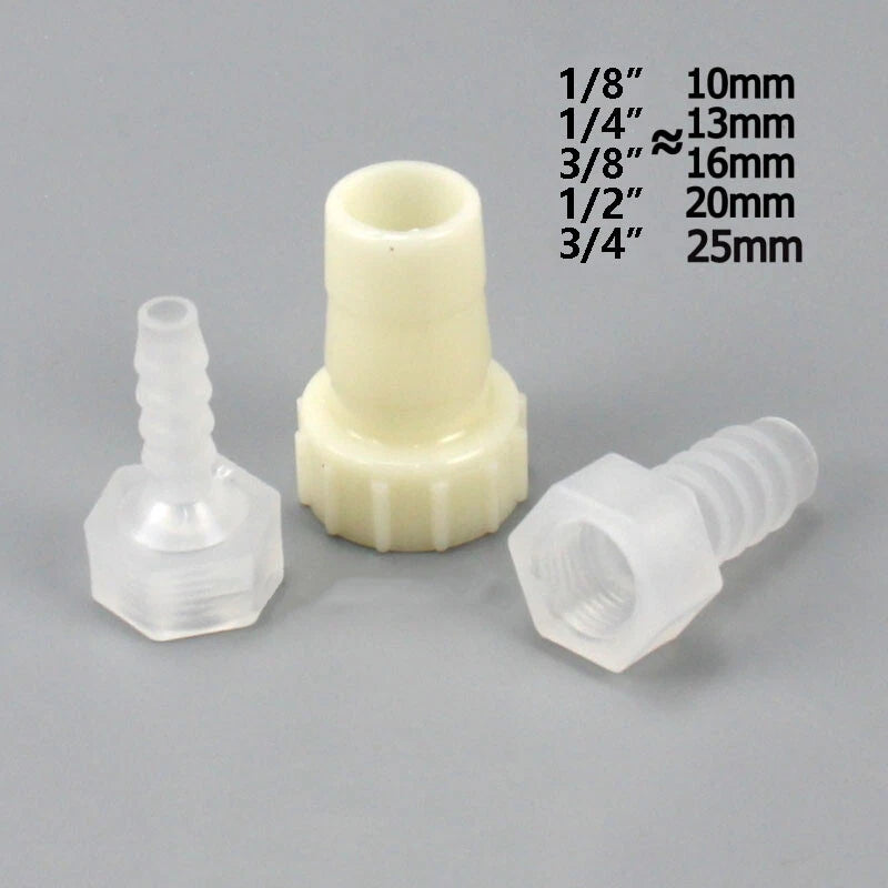 Plastic Straight Barbed Hose Connector with Female Thread — Aquarium & Garden