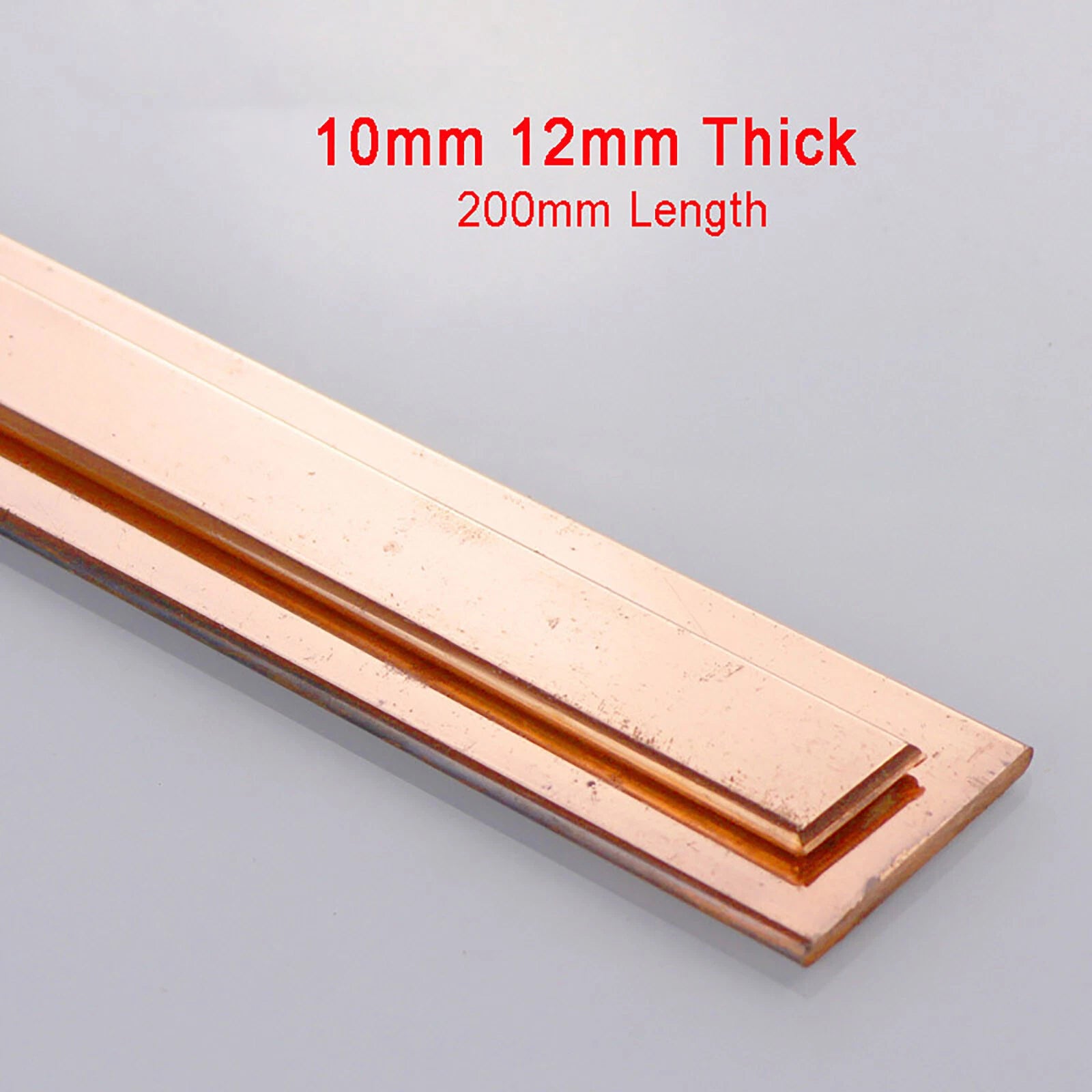 Pure Copper Sheet Plate T2 Copper Strip 10mm/12mm Thick - 9 sizes available