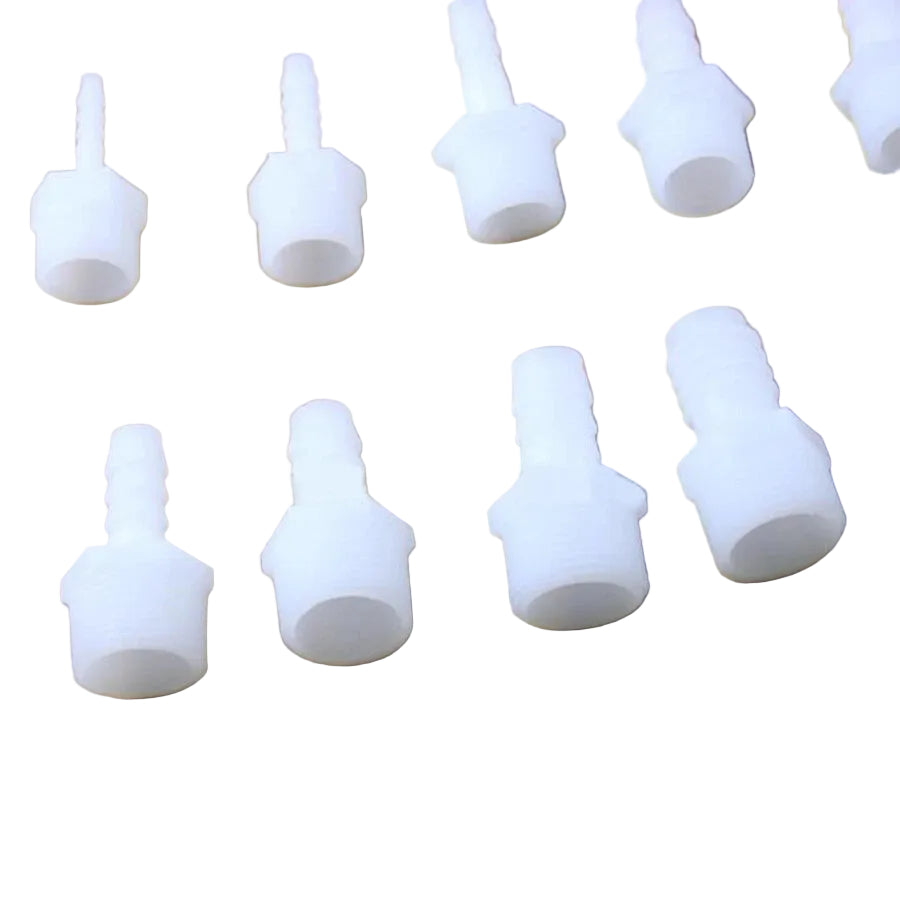 Plastic Barbed Male Reducer Connector — 1/2" & 3/4" Straight Hose Fitting for Aquarium & Tubing