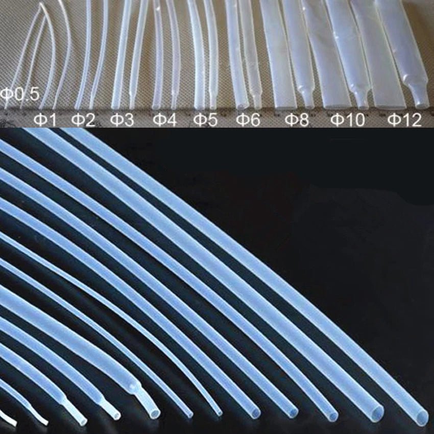 Clear PTFE Heat Shrink Tubing — Φ0.5mm to Φ40mm, 600V Rated, High Temp Insulation - HomeDIYer