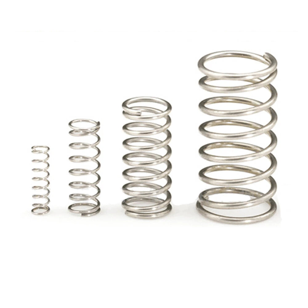 10x Compression Spring 304 Stainless Steel Wire Dia 0.5/0.6/0.7mm Various Length