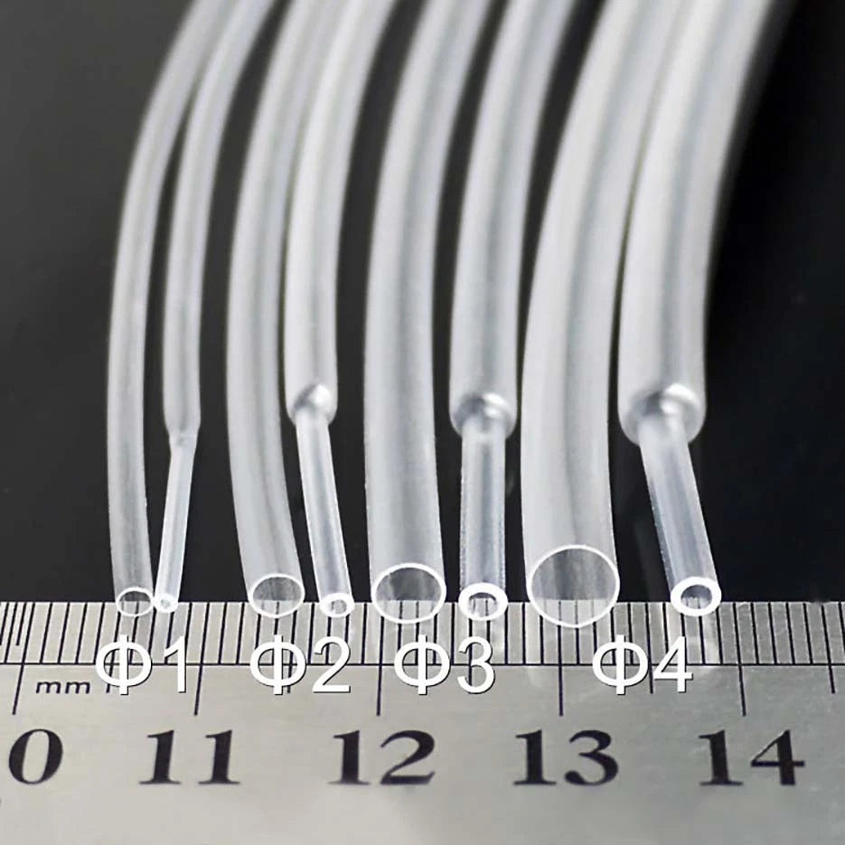 2:1 Heat Shrink Tubing — Clear Transparent Heatshrink Sleeving, Φ0.8mm to Φ15mm