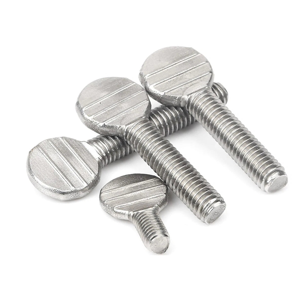 M4–M10 & 1/4"-5/16" Spade-Head Thumb Screws – A2 304 Stainless Steel, Tool-less Hand Grip