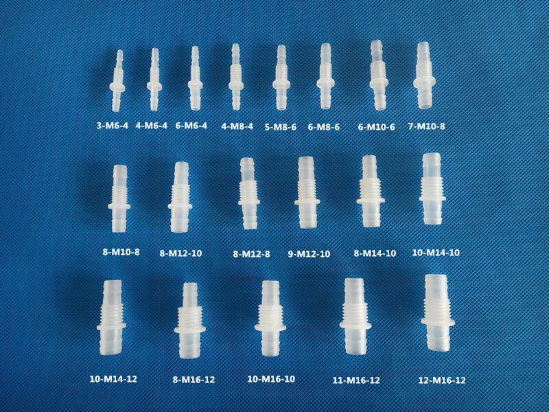 Metric Plastic Striaght Bulkhead Fitting Hose Barb Connector Inch Tube Adapter