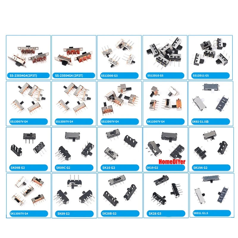 Miniature Slide Switch SS SK Series — 2/3 Position, 3–8 Pin Toggle Switches