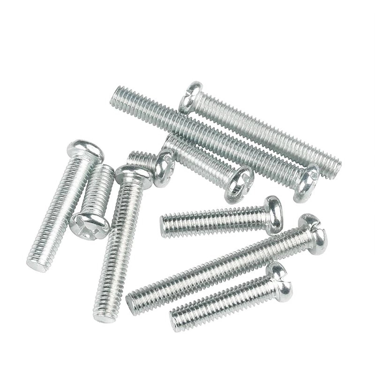M5 Phillips Pan Head Machine Screws | White Zinc - Plated Steel, 6mm–30mm - HomeDIYer