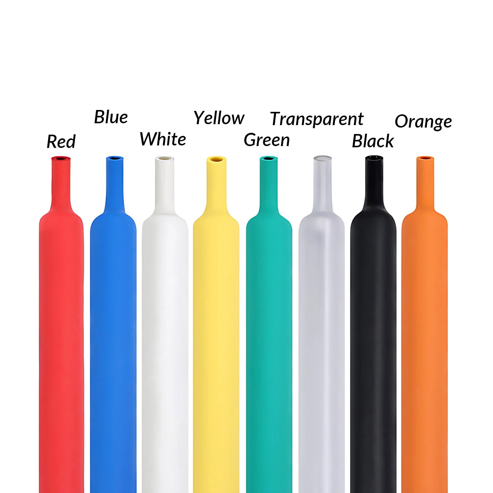 Heat Shrink Tubing Roll — 2:1 & 3:1 Polyolefin, Transparent & Red